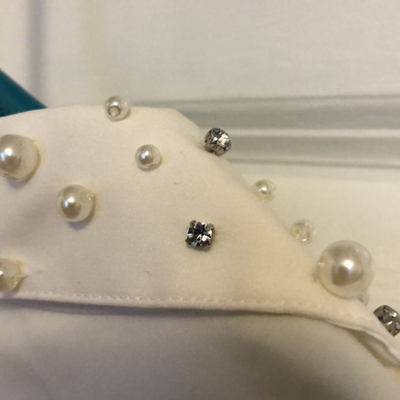 Ann Taylor Button Down with Embellished Collar - Picture 5 of 6
